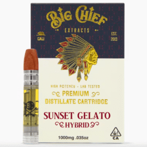 Sunset Gelato Big Chief Distillate Cartridges | 1G (Hybrid)