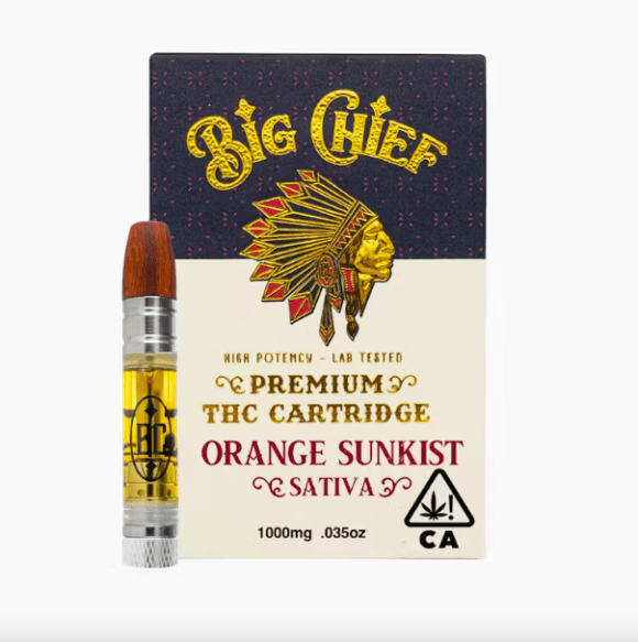 Orange Sunkist Big Chief THC Cartridges | 1G (Sativa)