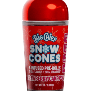 Strawberry Cake Pop Big Chief Snow Cone Infused Pre-Rolls | 2.5G (Sativa)
