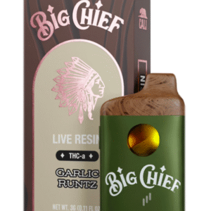 Garlic Runtz Big Chief Live Resin THC-a Disposable Vape | 3G (Hybrid)