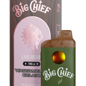Watermelon Gelato Big Chief Live Resin THC-a Disposable Vape | 3G (Hybrid)