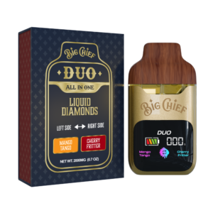 Mango Tango | Cherry Fritter  DISPOSABLE RECHARGEABLE VAPE CARTS – DUO -LIQUID DIAMONDS